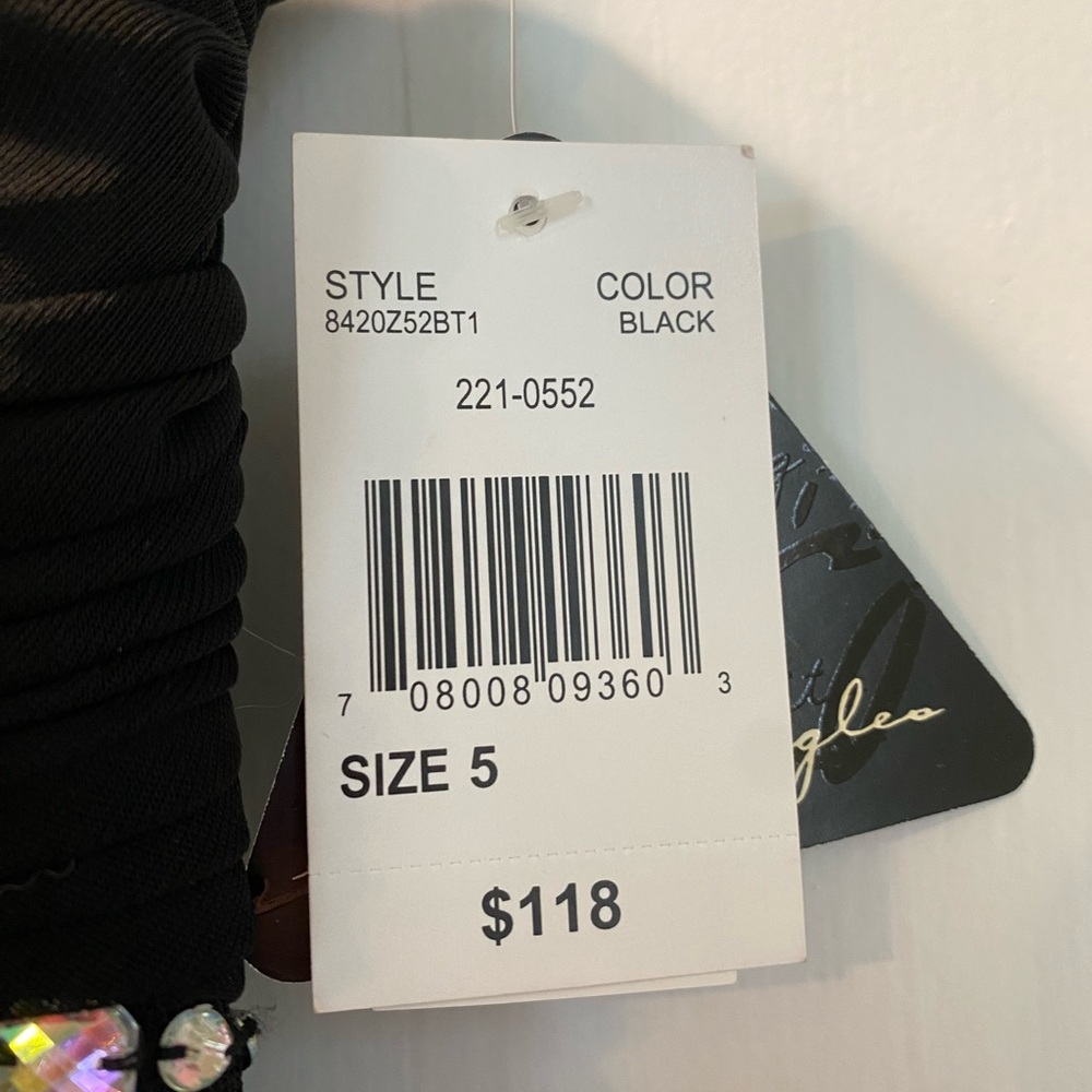 NWT City Triangles Black Strapless Long Formal Prom Dress Size 5 - Picture 5 of 7